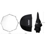 Godox Photo Studio Portable Octagon Speedlite Paraguas Softbox Reflector, 120cm - Imagen 2