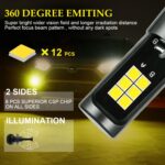 DC9-32V / 3000LM / 30W / 6000K+3000K IP65 Luz antiniebla LED de doble color para automóvil con cuentas de lámpara CSP de 12 LED, 2 PCS EV15 H1, 2 PCS EV15 H3, 2 PCS EV15 H7 - Imagen 3