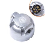 12V 7 pines enchufe redondo hembra Metal remolque adaptador conector barco Carvan enchufe de la UE, A0201