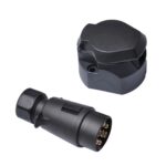 Enchufe de conector de remolque de plástico de 7 pines de 12 V + enchufe UE, A0226
