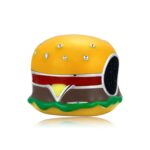 S925 STERLING SILLA DESPUÉS DELICIOSOS BURGER BEADS DIY Pulsera Collar Accesorios