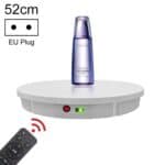 Tocadiscos giratorio eléctrico con Control remoto de 52cm, soporte de exhibición, accesorios de grabación de vídeo, plato giratorio, potencia de carga, 52cm, Charging Power, EU Plug