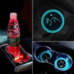 Car Constellation Series Acrílico Colorido Cargador USB Water Cup Groove LED Atmósfera Luz, Aquarius