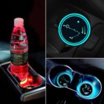 Car Constellation Series Acrílico Colorido Cargador USB Water Cup Groove LED Atmósfera Luz, Pisces