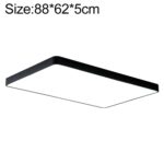 Lámpara de techo rectangular LED Macaron, luz de 3 colores, 88x62cm
