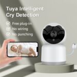 YT51 1920x1080 Cámara inalámbrica para bebés en casa, compatible con visión nocturna infrarroja/detección de llanto de bebés,, AU Plug, with Temperature - Imagen 2