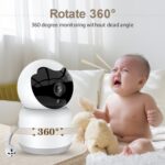 YT51 1920x1080 Cámara inalámbrica para bebés en casa, compatible con visión nocturna infrarroja/detección de llanto de bebés,, AU Plug, with Temperature - Imagen 4