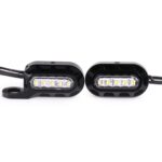 HP-Z058 Espejo retrovisor modificado para motocicleta Luz de señal de giro LED para Harley Sportsters XL 883 / 1200, Black