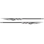 2 PCS / Set D-280 Flame Streak Patrón Coche Modificado Pegatina decorativa, D-280