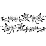 2 unids/set D-378 patrón de tótem de flores pegatina decorativa modificada para coche, D-378
