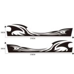 2 PCS / Set D-467 Patrón de ondas Coche Etiqueta decorativa modificada, D-467 - Imagen 2