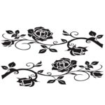 2 PCS / Set D-545 Etiqueta engomada decorativa modificada del coche del modelo de Rose, D-545