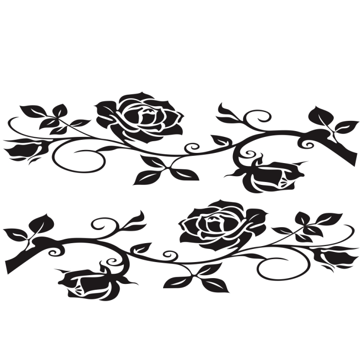 EDA003241201A.jpg 2 PCS / Set D-545 Etiqueta engomada decorativa modificada del coche del modelo de Rose, D-545 - Imagen 1