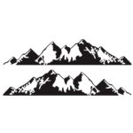 2 PCS / Set D-750 Pegatina decorativa modificada para automóvil con patrón de montaña, D-750