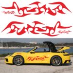 2 PCS / Set D-925 Patrón de llama Coche Etiqueta decorativa modificada, D-924