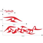 2 PCS / Set D-925 Patrón de llama Coche Etiqueta decorativa modificada, D-924 - Imagen 3