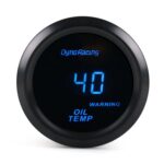 Medidor de pantalla digital de luz azul universal de 52 mm modificado para automóvil 12V, Oil Temperature Gauge