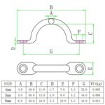 10 manijas de proa de yate de acero inoxidable 316 PCS, 4mm - Imagen 4