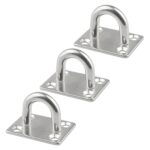 Hebilla de bisagras de puerta cuadrada de barco, 3 PCS 8mm 304 Stainless Steel