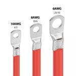Cable inversor de batería de cobre puro rojo + negro de 50 cm para coche, 10AWG 6-5 - Imagen 5