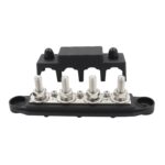 Bloque de terminales de distribución de energía de alta corriente para barcos RV con cubierta, Black M8 Stud