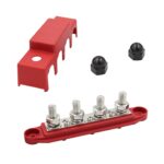 Bloque de terminales de distribución de energía de alta corriente para barcos RV con cubierta, Black M8 Stud - Imagen 2