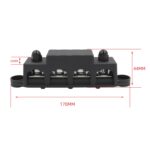 Bloque de terminales de distribución de energía de alta corriente para barcos RV con cubierta, Black M8 Stud - Imagen 3