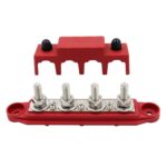 Bloque de terminales de distribución de energía de alta corriente para barcos RV con cubierta, Red M8 Stud