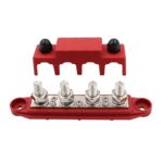Bloque de terminales de distribución de energía de alta corriente para barcos RV con cubierta, Red M10 Stud