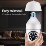 A6 2MP HD Bombilla WiFi Soporte de cámara Detección de movimiento/Audio bidireccional/Visión nocturna/Tarjeta TF - Imagen 4