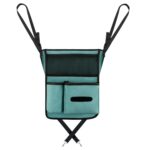 2 PCS Car Center Console Hanging Bag Bolsa de almacenamiento de cuero de piel de oveja