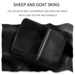 2 PCS Car Center Console Hanging Bag Bolsa de almacenamiento de cuero de piel de oveja - Imagen 3