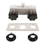 Desviador de válvula de grifo de ducha de doble perilla RV, Brown - Imagen 2