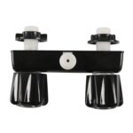 Desviador de válvula de grifo de ducha de doble perilla RV, Black