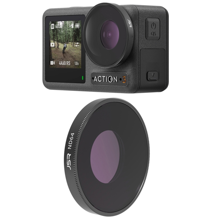 EDA003699404.jpg Filtro de lente JSR LS para DJI Osmo Action 3 / GoPro Hero11 Black / HERO10 Black / HERO9 Black, ND64 - Imagen 1