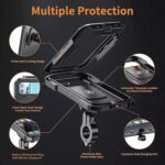 Soporte para teléfono móvil con caja impermeable de carga inalámbrica para manillar de motocicleta/bicicleta, M18L-A1 - Imagen 5