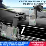 Soporte magnético para coche con ventosa para salpicadero IMAK C5-X5A, C5-X5A - Imagen 2