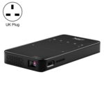S90 DLP Android 9.0 1GB + 8GB 4K Mini WiFi Proyector inteligente, 1GB+8GB UK Plug