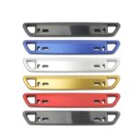 Soporte de marco de placa de matrícula de patrón de fibra de carbono de modificación de coche, License Plate Frame Holder(Gold) - Imagen 2