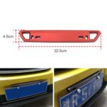 Soporte de marco de placa de matrícula de patrón de fibra de carbono de modificación de coche, License Plate Frame Holder(Gold) - Imagen 3