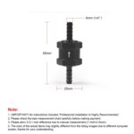 Válvula de retención unidireccional de gasolina y combustible de aleación de aluminio para automóviles, 6mm Black - Imagen 2