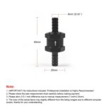Válvula de retención unidireccional de gasolina y combustible de aleación de aluminio para automóviles, 8mm Black - Imagen 2