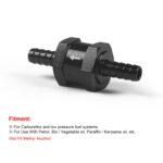 Válvula de retención unidireccional de gasolina y combustible de aleación de aluminio para automóviles, 8mm Black - Imagen 3