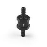 Válvula de retención unidireccional de gasolina y combustible de aleación de aluminio para automóviles, 12mm Black