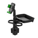 Soporte para teléfono móvil para taza de agua y bebida para coche, plato giratorio de 360 grados, B06 (Green)