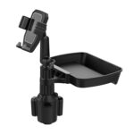 Soporte para teléfono móvil para taza de agua y bebida para coche, plato giratorio de 360 grados, B10 (Grey)