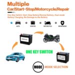 Cargador inteligente de batería de motocicleta / automóvil con pantalla LCD, EU Plug - Imagen 2