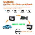 Cargador inteligente de batería de motocicleta / automóvil con pantalla LCD, EU Plug - Imagen 2