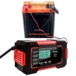 Cargador inteligente de batería de motocicleta / automóvil con pantalla LCD, EU Plug - Imagen 4