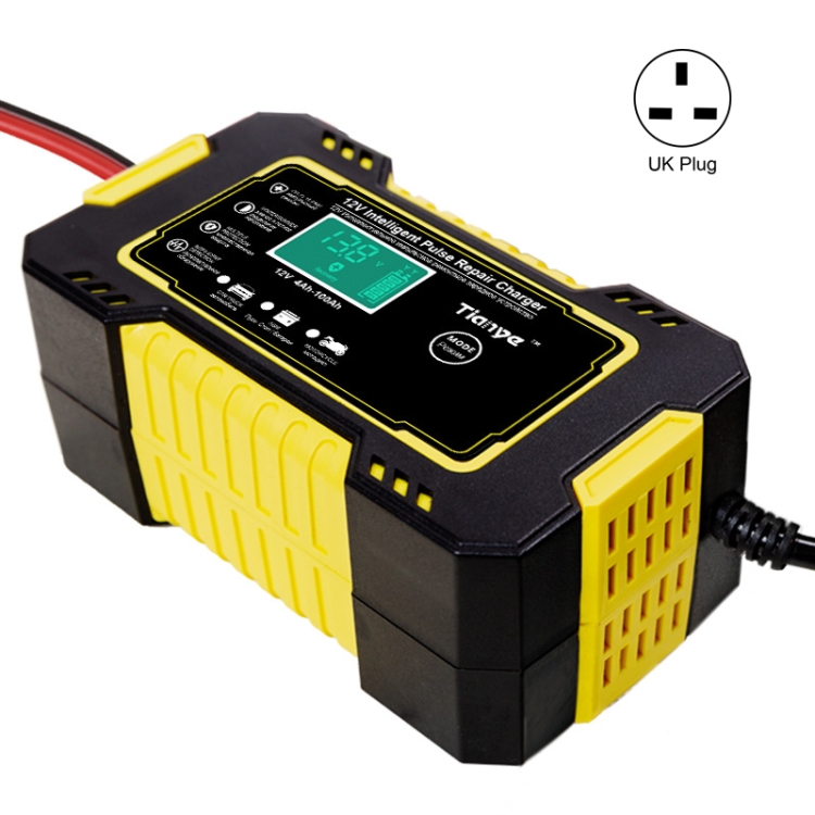 EDA004190901A.jpg Cargador inteligente de batería de motocicleta / automóvil con pantalla LCD, UK Plug - Imagen 1